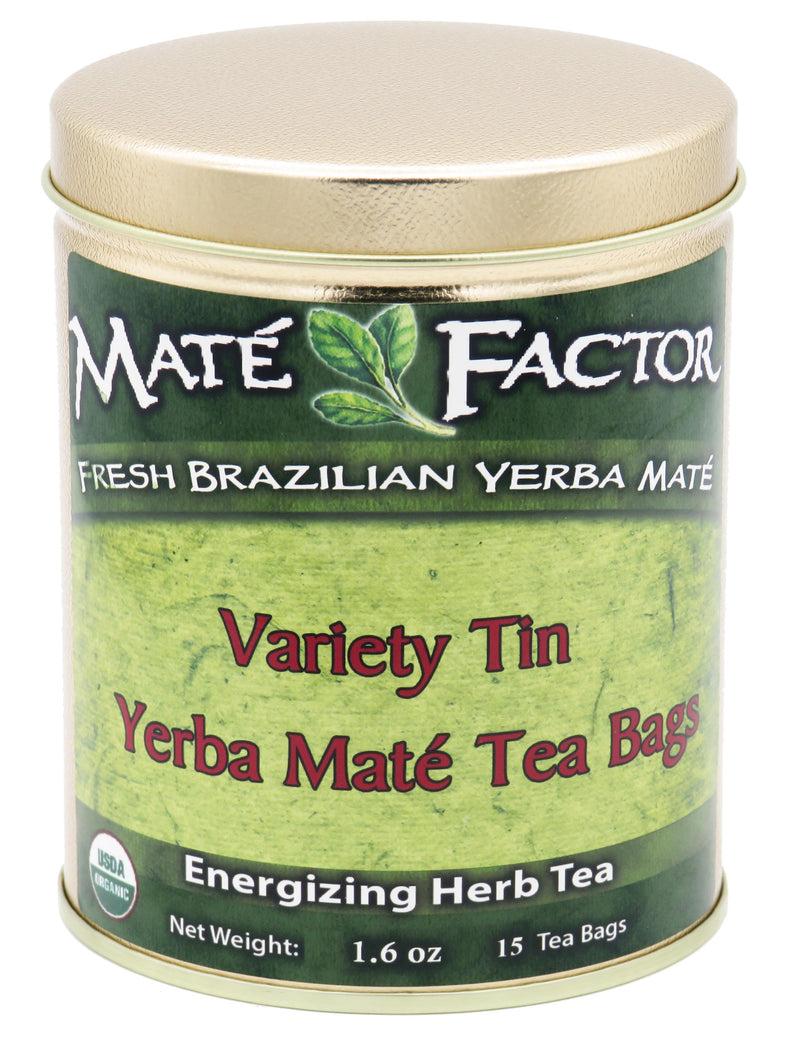 Yerba Mate Tea Bag Variety Tin