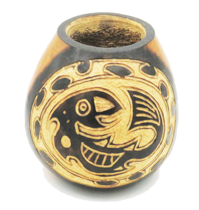 Hand Burned Gourd - Fire Fish