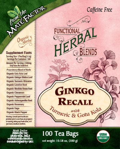 100 Ginkgo Recall Tea Bags