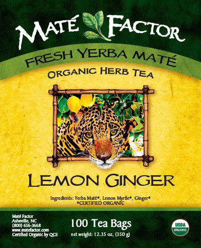 100 Lemon Ginger Mate Tea Bags