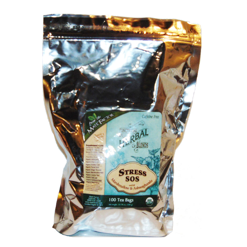 Stress SOS with Marshmallow and Ashwaghanda - Organic - 100 ct Bulk Tea bags - Functional Herbal Blends