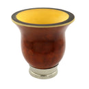 Handmade Brazilian drinking gourd with metal foot