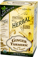 Ginger Turmeric 20 Tea Bags Organic