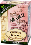 Ginkgo Recall 20 Tea Bags Organic