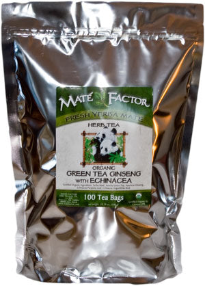100 Green Tea Ginseng Mate Tea Bags