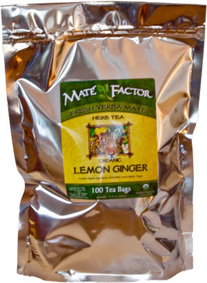 Organic Lemon Ginger Yerba Maté Tea Bags