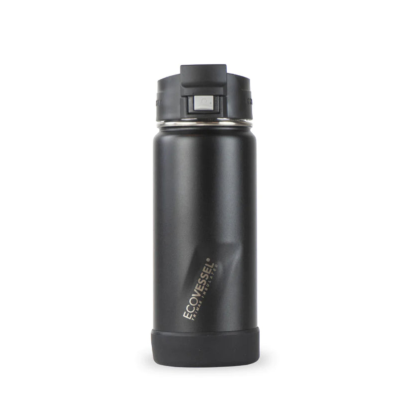 Ecovessel Perk Stainless Travel Mug with Locking Lid black or gray